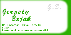 gergely bajak business card