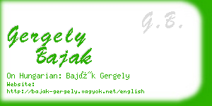 gergely bajak business card